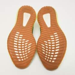 Pre Owned Yeezy x adiddas Yellow Knit Fabric Boost 350 V2 Semi Frozen Sneakers Size 48