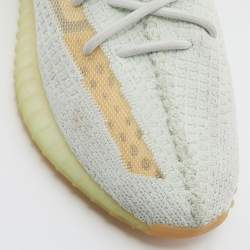 Pre Owned Yeezy x Adidas Light Green Cotton Knit Boost 350 V2 Hyperspace Sneakers Size 42 2/3