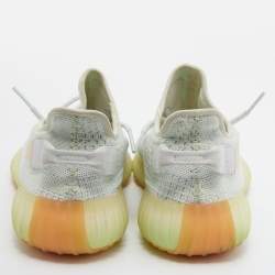 Pre Owned Yeezy x Adidas Light Green Cotton Knit Boost 350 V2 Hyperspace Sneakers Size 42 2/3