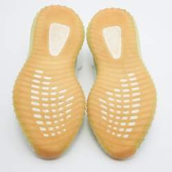 Pre Owned Yeezy x Adidas Light Green Cotton Knit Boost 350 V2 Hyperspace Sneakers Size 42 2/3