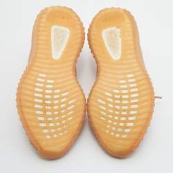 Pre Owned Yeezy x Adidas Orange Knit Fabric Boost 350 V2 Clay Sneakers Size 40 2/3