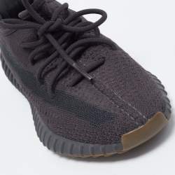 Pre Owned Yeezy x Adidas Black Knit Fabric 350 V2 Cinder Sneakers Size 41 1/3