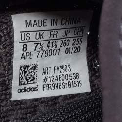 Pre Owned Yeezy x Adidas Black Knit Fabric 350 V2 Cinder Sneakers Size 41 1/3