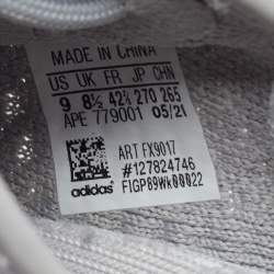 Pre Owned Yeezy x Adidas Grey Knit Fabric Boost 350 V 2 Lundmark Sneakers Size 42 2/3