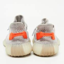 Pre Owned Yeezy x Adidas Grey Knit Fabric Boost 350 V 2 Lundmark Sneakers Size 42 2/3