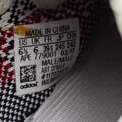 Yeezy x Adidas White/Black Knit Fabric Boost 350 V2 Zebra Low Top Sneakers Size 39 1/3