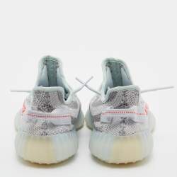 Pre Owned Yeezy x Adidas Light Blue Cotton Knit Boost 350 V2 Blue Tint Sneakers Size 41 1/3
