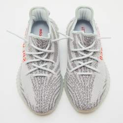 Pre Owned Yeezy x Adidas Light Blue Cotton Knit Boost 350 V2 Blue Tint Sneakers Size 41 1/3