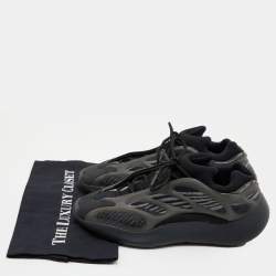 Pre Owned Yeezy x Adidas Black/Grey Knit Fabric and Rubber Boost 700 V3 Alvah Sneakers Size 42