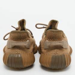  Yeezy x Adidas Brown Knit Fabric Boost 350 Earth Low Top Sneakers Size 41 1/3