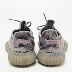 Pre Owned Yeezy x Adidas Grey Knit Fabric Boost 350 V2 Beluga Sneakers Size 40 2/3