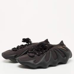 Pre Owned Yeezy x Adidas Dark Grey Knit Fabric Yeezy 450 Cloud White Sneakers Size 39 1/3