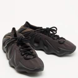 Pre Owned Yeezy x Adidas Dark Grey Knit Fabric Yeezy 450 Cloud White Sneakers Size 39 1/3