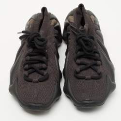 Pre Owned Yeezy x Adidas Dark Grey Knit Fabric Yeezy 450 Cloud White Sneakers Size 39 1/3