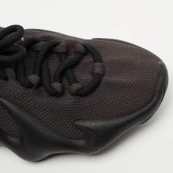 Pre Owned Yeezy x Adidas Dark Grey Knit Fabric Yeezy 450 Cloud White Sneakers Size 39 1/3