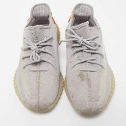 Pre Owned Yeezy x Adidas Grey Knit Fabric 350 V2 Tail Light Sneakers Size 44 2/3