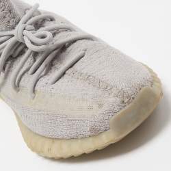 Pre Owned Yeezy x Adidas Grey Knit Fabric 350 V2 Tail Light Sneakers Size 44 2/3