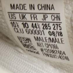 Pre Owned Yeezy x Adidas White Knit Fabric Boost 350 V2 Triple White Sneakers Size 44 2/3 