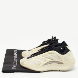 Pre Owned Yeezy x Adidas Cream/Grey Fabric And Rubber 700 V3 Azael Low Top Sneakers Size 38 2/3
