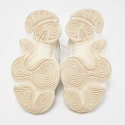 Pre Owned Yeezy x Adidas White Suede and Mesh 500 Bone White Sneakers Size 38 2/3