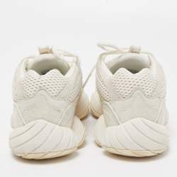 Pre Owned Yeezy x Adidas White Suede and Mesh 500 Bone White Sneakers Size 38 2/3