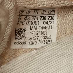 Pre Owned Yeezy x Adidas White Knit Fabric Boost 350 V2 Light Sneakers Size 37 1/3
