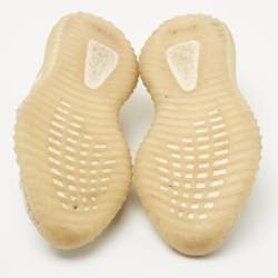 Pre Owned Yeezy x Adidas White Knit Fabric Boost 350 V2 Light Sneakers Size 37 1/3