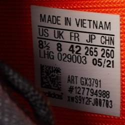 Pre Owned Yeezy x Adidas Black Mesh Boost 350 V2 Mono Cinder Sneakers Size 42