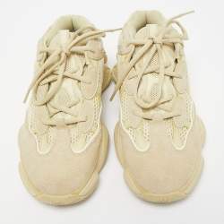 مملوكة مسبقًا Yeezy x Adidas Light Yellow Mesh and Suede Yeezy 500 Super Moon Yellow Sneakers Size 38 2/3
