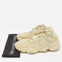 مملوكة مسبقًا Yeezy x Adidas Light Yellow Mesh and Suede Yeezy 500 Super Moon Yellow Sneakers Size 38 2/3