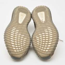 Pre Owned Yeezy x Adidas Brown Knit Fabric Boost 350 V2 Ash Stone Sneakers Size 46 2/3