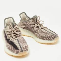 Yeezy x Adidas Brown/White Knit Fabric Boost 350 V2 Zyon Sneakers Size 40