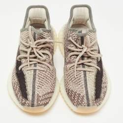 Yeezy x Adidas Brown/White Knit Fabric Boost 350 V2 Zyon Sneakers Size 40