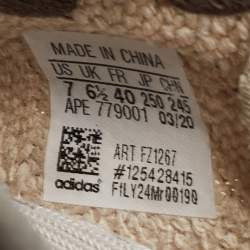 Yeezy x Adidas Brown/White Knit Fabric Boost 350 V2 Zyon Sneakers Size 40