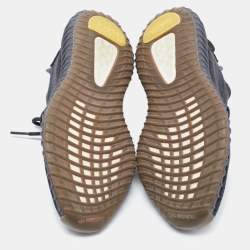 Pre Owned Yeezy x Adidas Black Knit Fabric Boost 350 V2 Cinder Sneakers Size 44