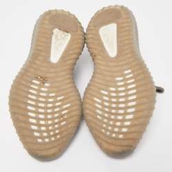 Pre Owned Yeezy x Adidas Grey Knit Fabric Boost 350 V2  Sneakers Size 40