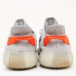 Pre Owned Yeezy x Adidas Grey Knit Fabric Boost 350 V2 Tail Light Sneakers Size 46
