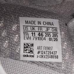 Pre Owned Yeezy x Adidas Grey Knit Fabric Boost 350 V2 Tail Light Sneakers Size 46