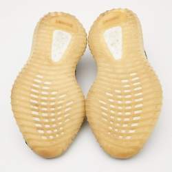 Pre Owned Yeezy x Adidas Black Knit Fabric Boost 350 V2 Asriel Carbon Sneakers Size 36 2/3