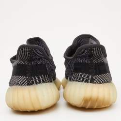 Pre Owned Yeezy x Adidas Black Knit Fabric Boost 350 V2 Asriel Carbon Sneakers Size 36 2/3