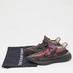 Pre Owned Yeezy x Adidas Multicolor Knit Fabric Boost 350 V2 Yecheil (Non-Reflective) Sneakers Size 37 1/3