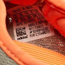 Pre Owned Yeezy x Adidas Green Knit Fabric Boost 350 V2 Desert Sage Sneakers Size 38 2/3