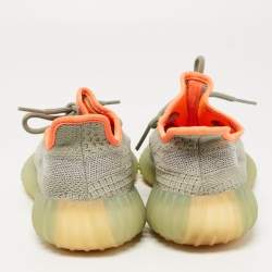 Pre Owned Yeezy x Adidas Green Knit Fabric Boost 350 V2 Desert Sage Sneakers Size 38 2/3