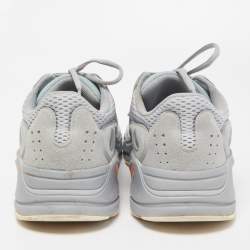 Pre Owned Yeezy x Adidas Blue/Grey Mesh and Suede Boost 700 Inertia Sneakers Size 43 1/3