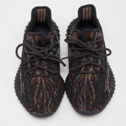 Pre Owned Yeezy x Adidas Black/Brown Knit Fabric Boost 350 V2 Mx-Rock Sneakers Size 40 2/3