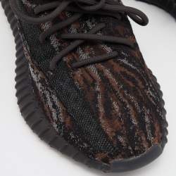 Pre Owned Yeezy x Adidas Black/Brown Knit Fabric Boost 350 V2 Mx-Rock Sneakers Size 40 2/3