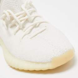 Yeezy x Adidas White Fabric Boost 350 V2 White Sneakers Size 44