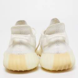 Yeezy x Adidas White Fabric Boost 350 V2 White Sneakers Size 44