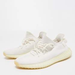 Yeezy x Adidas White Fabric Boost 350 V2 White Sneakers Size 44