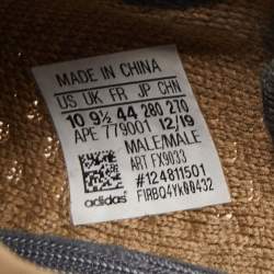 Pre Owned Yeezy x adiddas Brown Knit Fabric 350-v2 Earth Sneakers Size 44